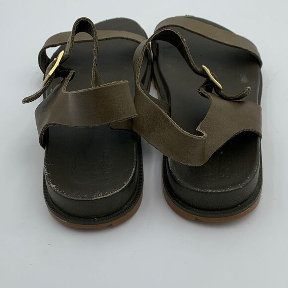 Sorel Roaming Decon olive green leather strap sandals Womans size 9 - Picture 7 of 11